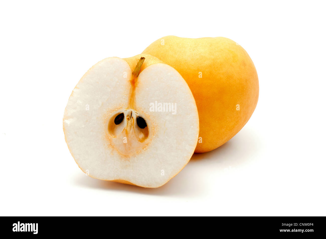 Nashi pear on a white background Stock Photo