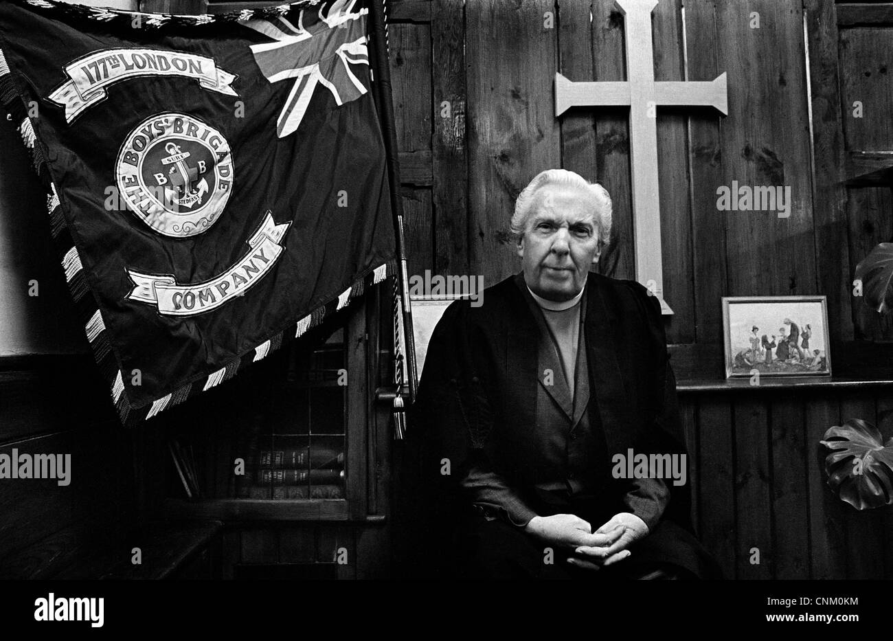 A vicar explains his beliefs Stock Photo