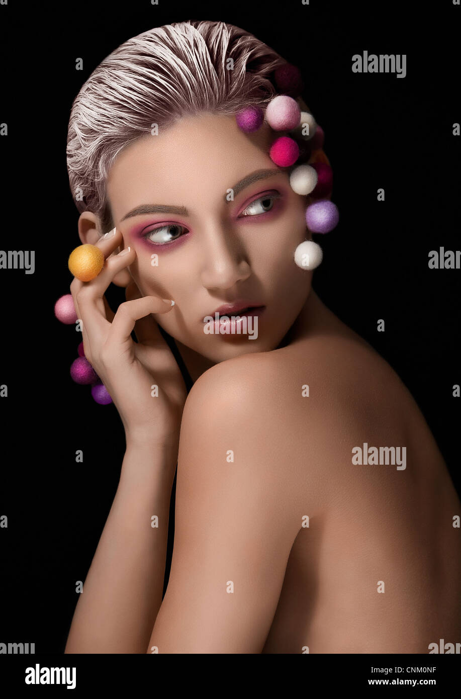 Some Model Image Creative beauty image of a young female model Stock Photo - Alamy