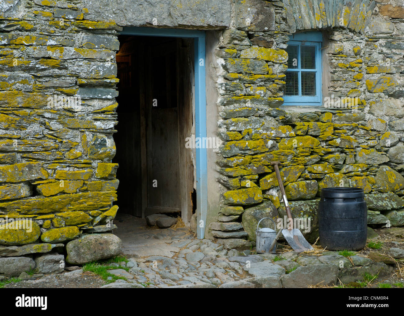 Barn door at farm, Troutbeck Park, Lake District National Park, Cumbria