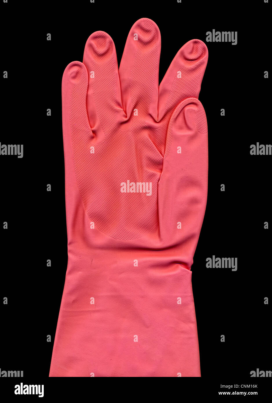 pinkcoloured rubber glove Stock Photo Alamy