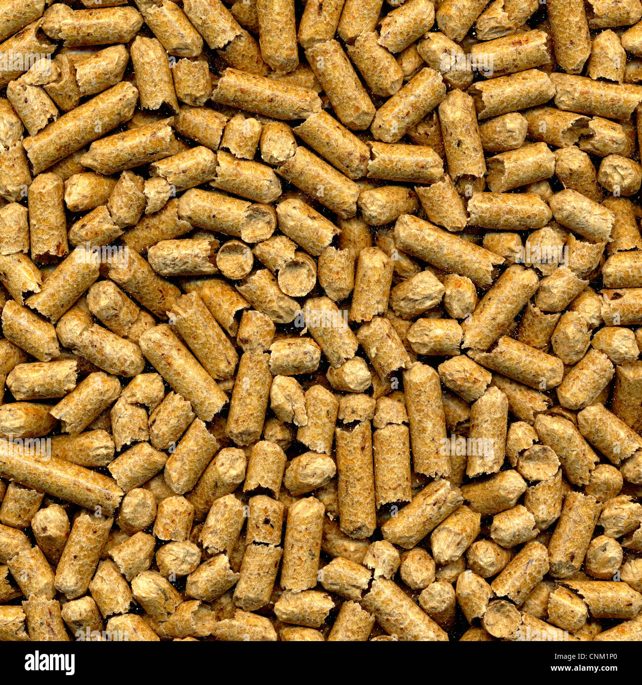 Wood pellets, pressed hard wood for heating, Holzpellets  Stock Photo