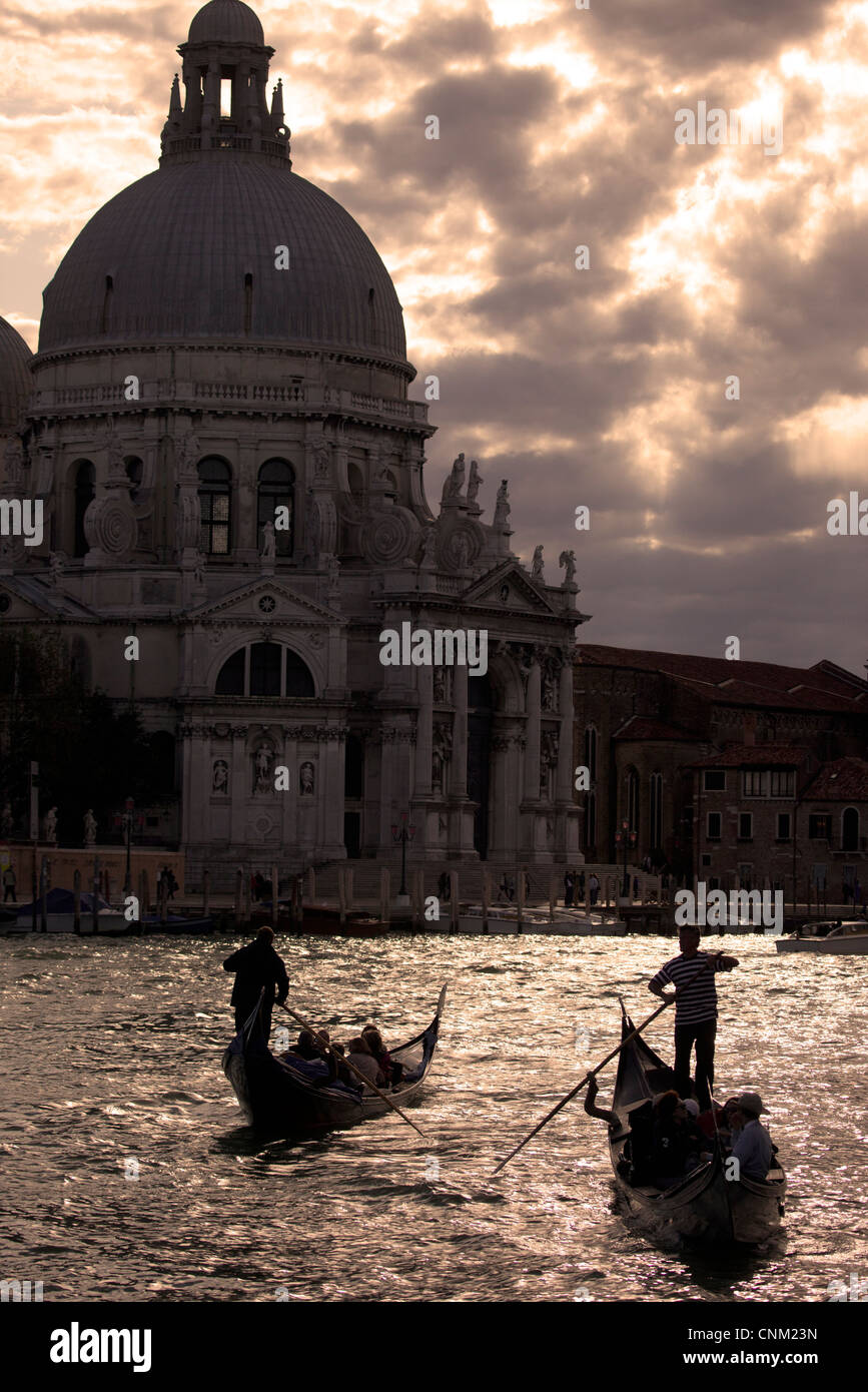 Gondolas on the Grand Canal in Venice, Italy Stock Photo - Alamy
