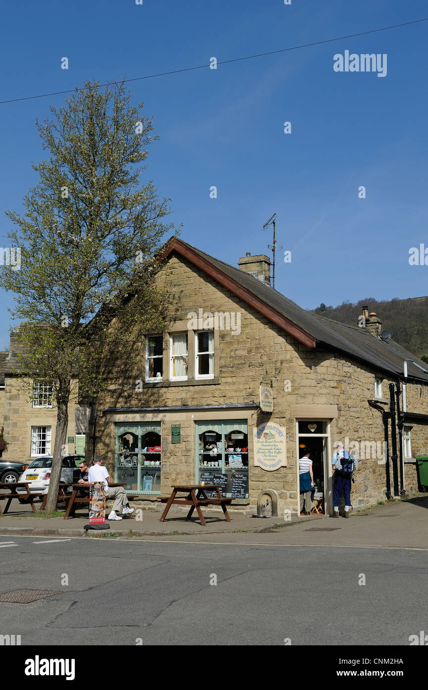 peak pantry tea shop and bakery eyam village derbyshire  england uk Stock Photo
