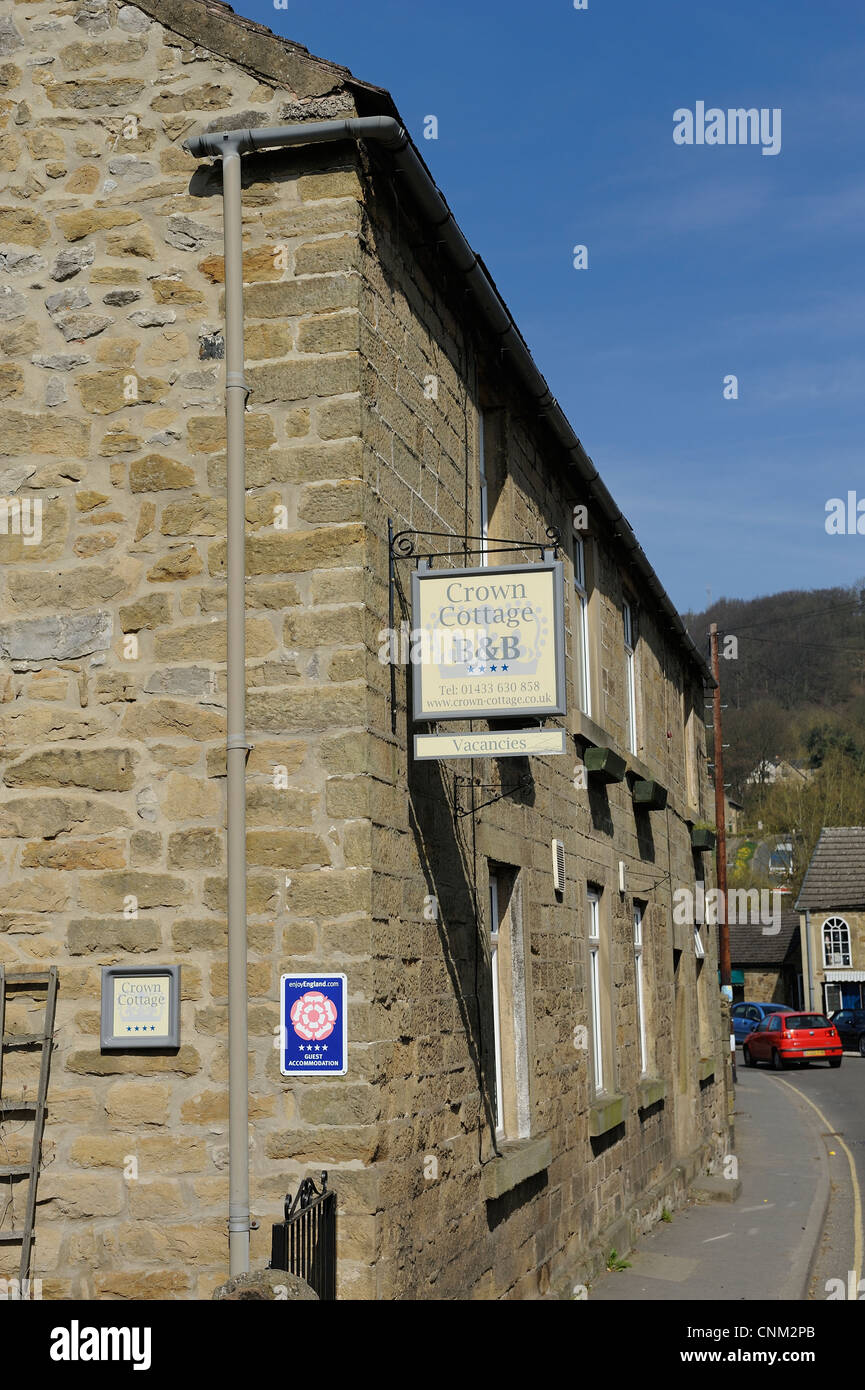 crown cottage bed and breakfast eyam derbyshire england uk Stock Photo