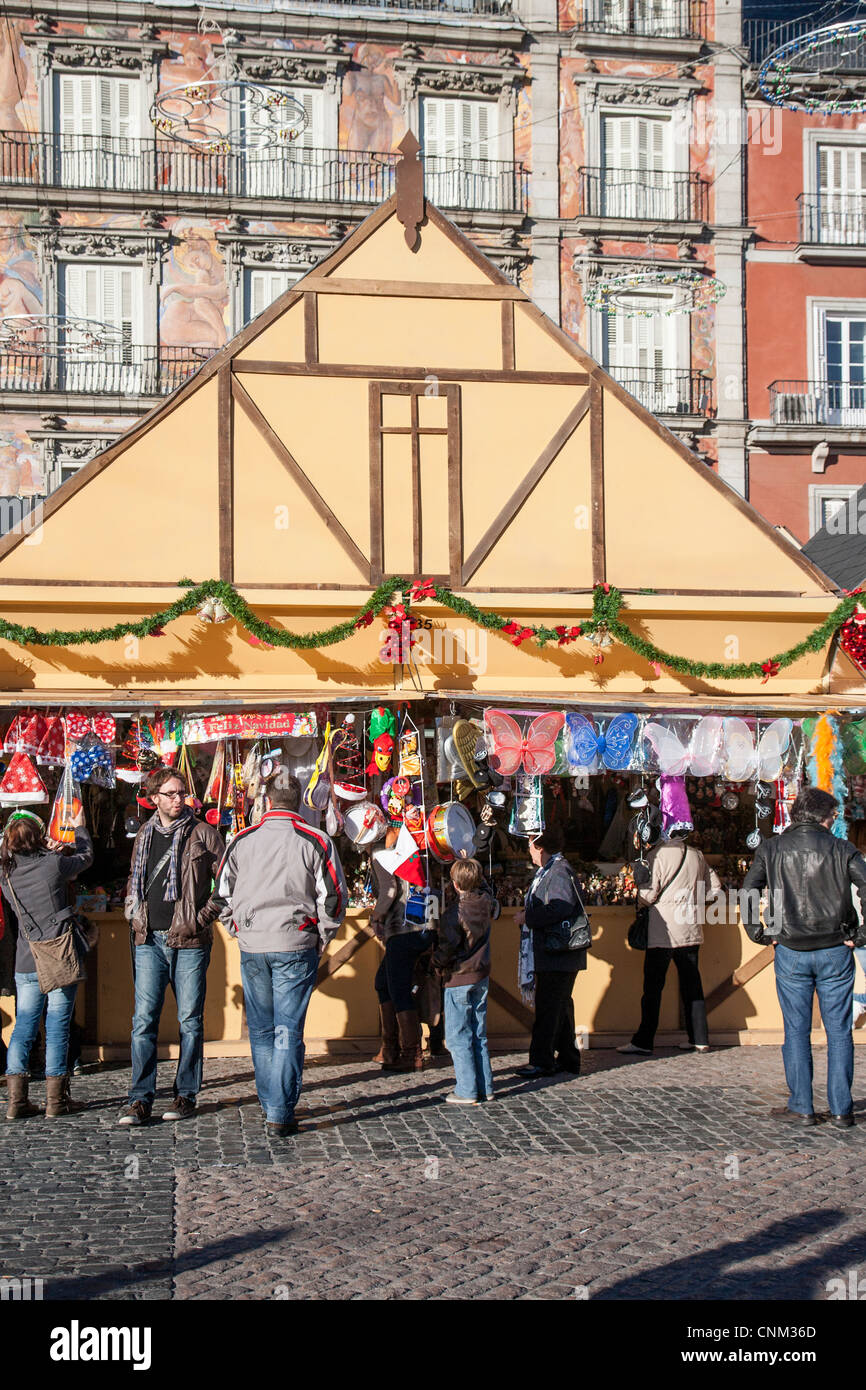 Christmas Market, Plaza Mayor, Madrid, Spain Stock Photo Alamy