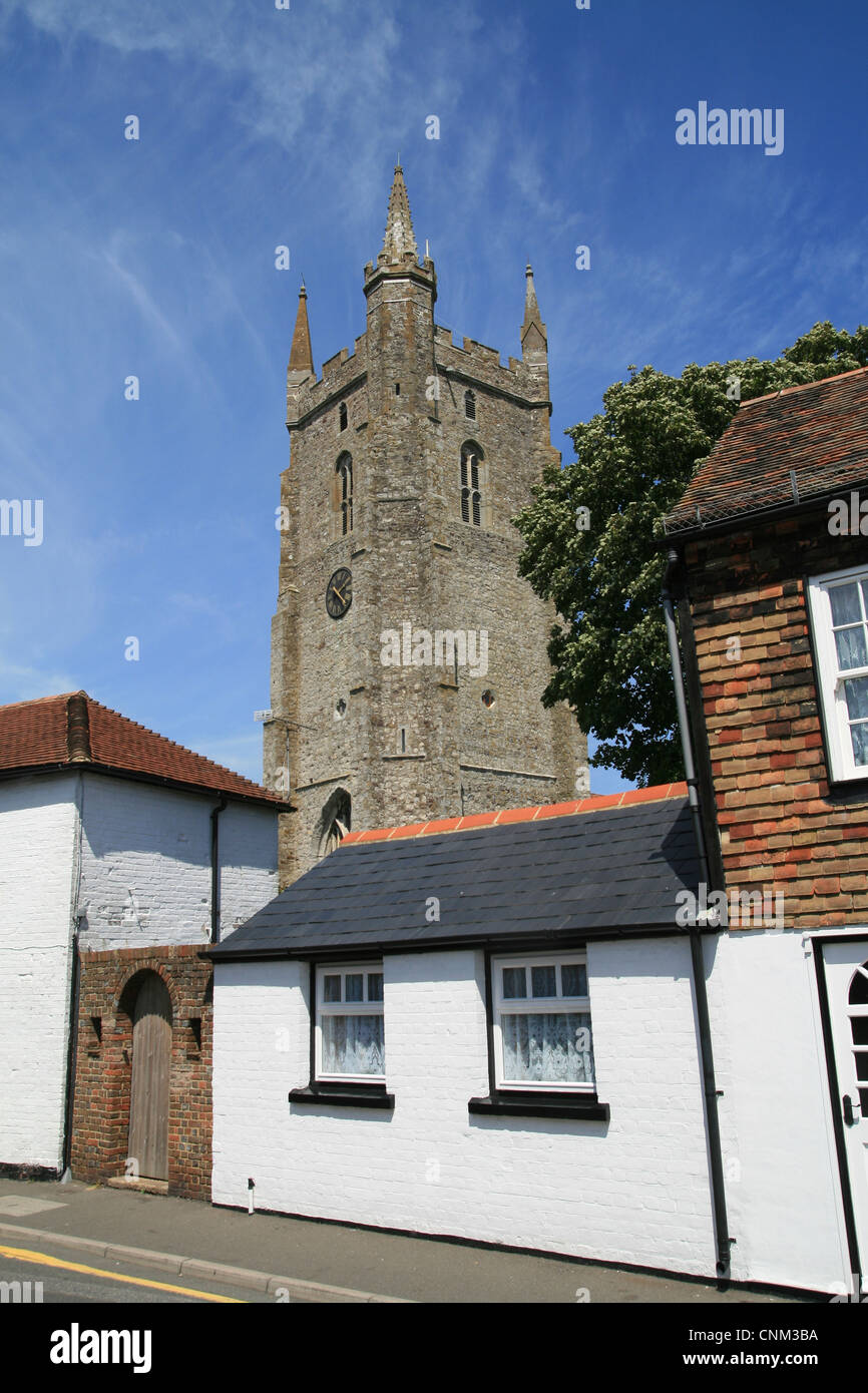 All Saints church Lydd Kent England UK Stock Photo