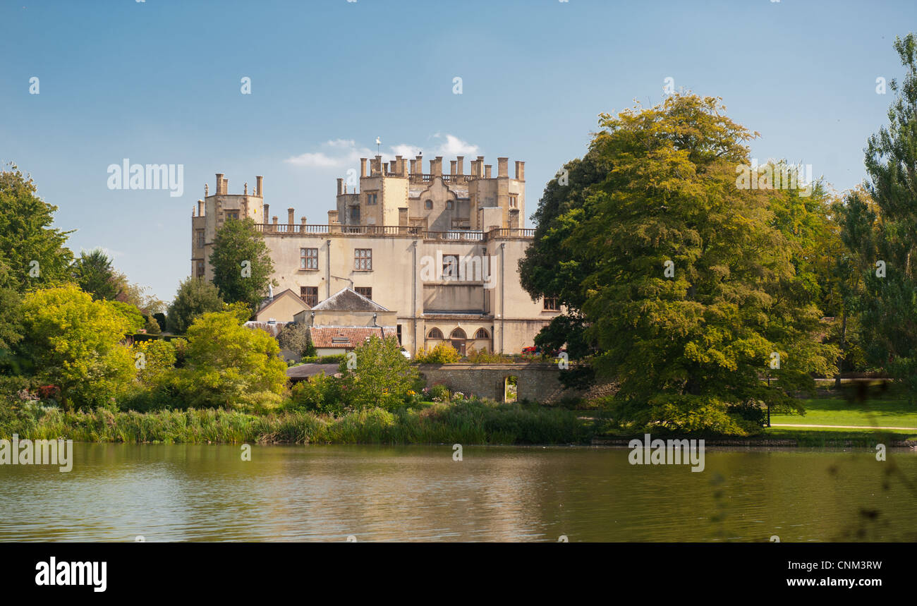 Sherborne Castle in Sherborne, Dorset owned by the Digby Family. This historic house was built by Sir Walter Raleigh in 1594. Stock Photo