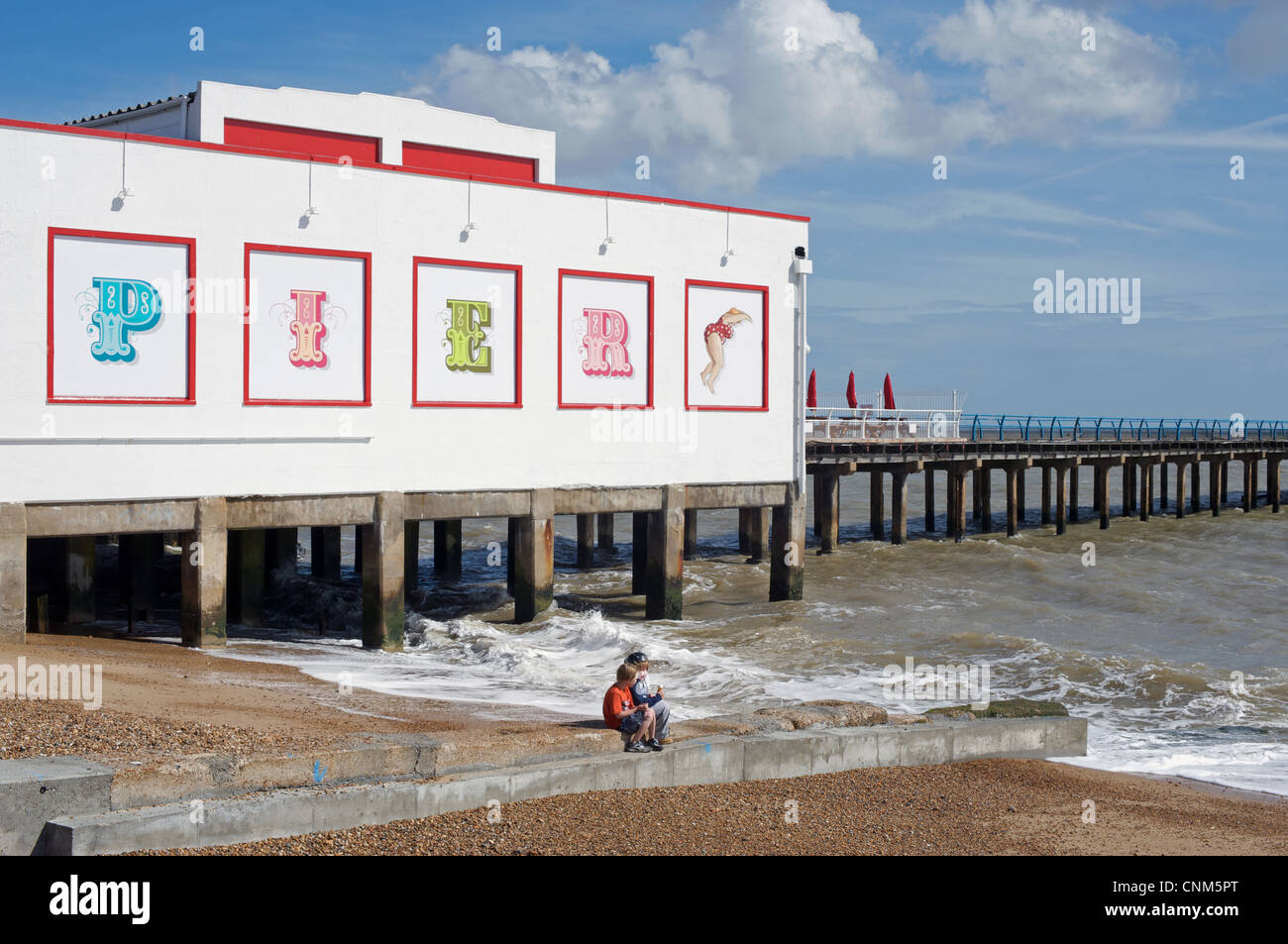 Felixstowe pier Suffolk England Stock Photo