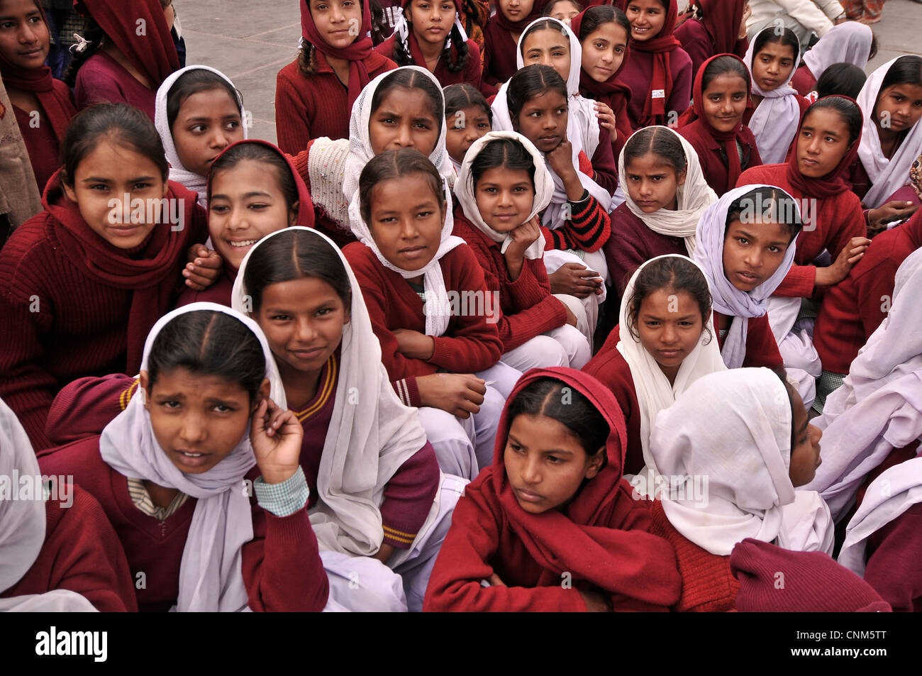 Asia India Punjab Amritsar schoolchildren Stock Photo