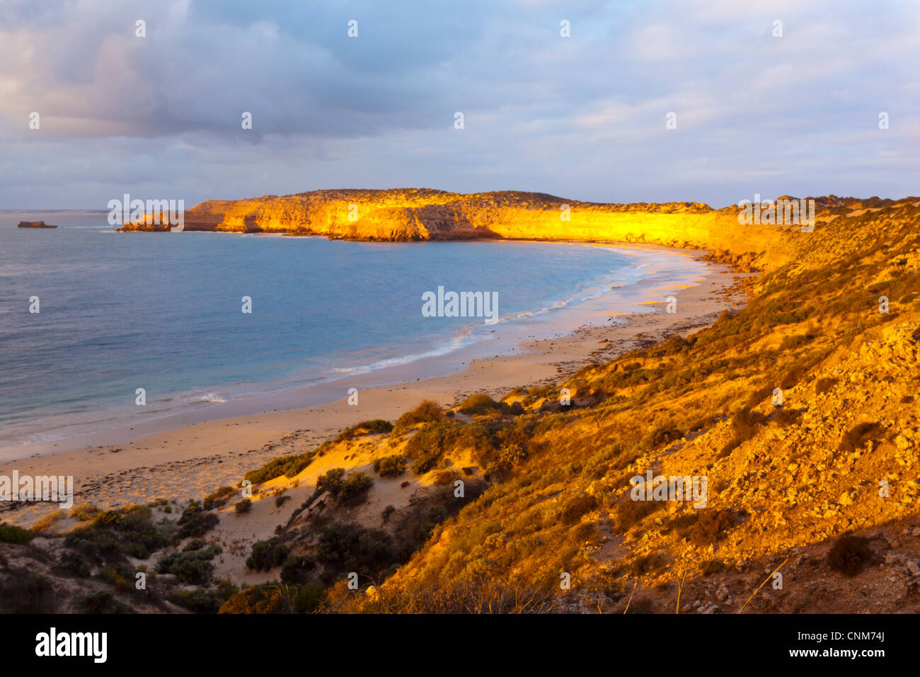 Sunset at Westall Bay near Streaky on the west coast of the Eyre Peninsula in South Australia Stock Photo