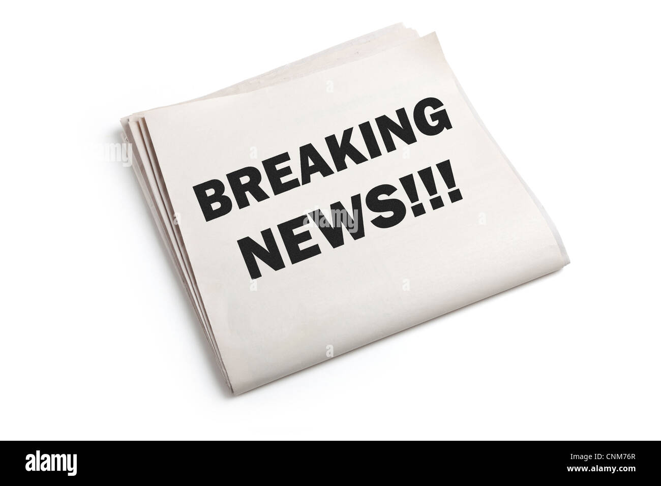 Breaking News with white background Stock Photo