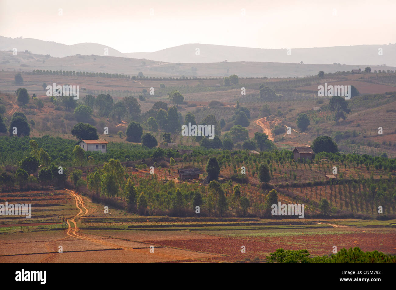 Rural countryside between Kalaw and Pindaya. Burma. Myanmar Stock Photo
