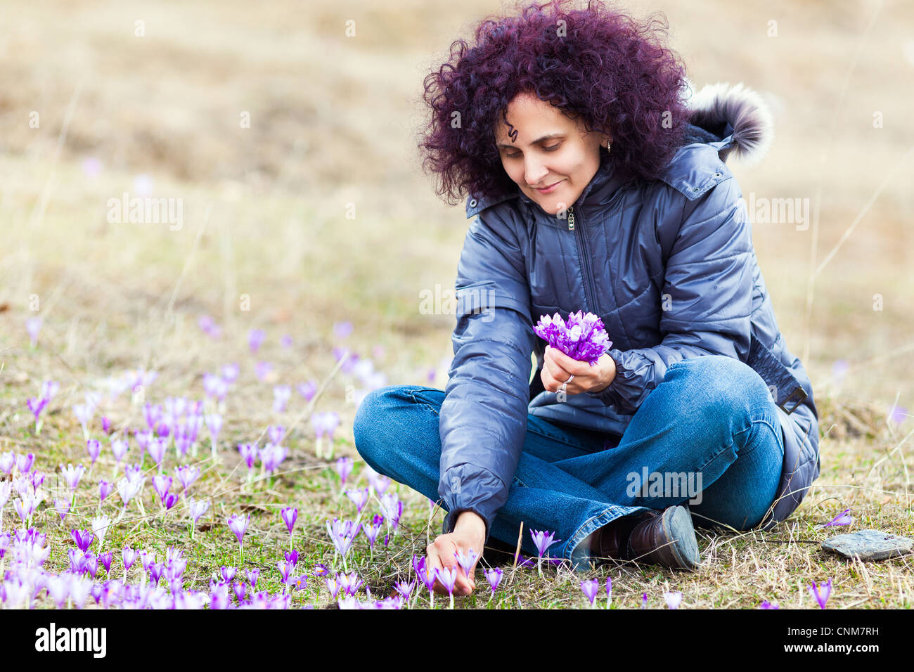 Candid Portrait Curly Redhead Woman High Resolution Stock Photography ...