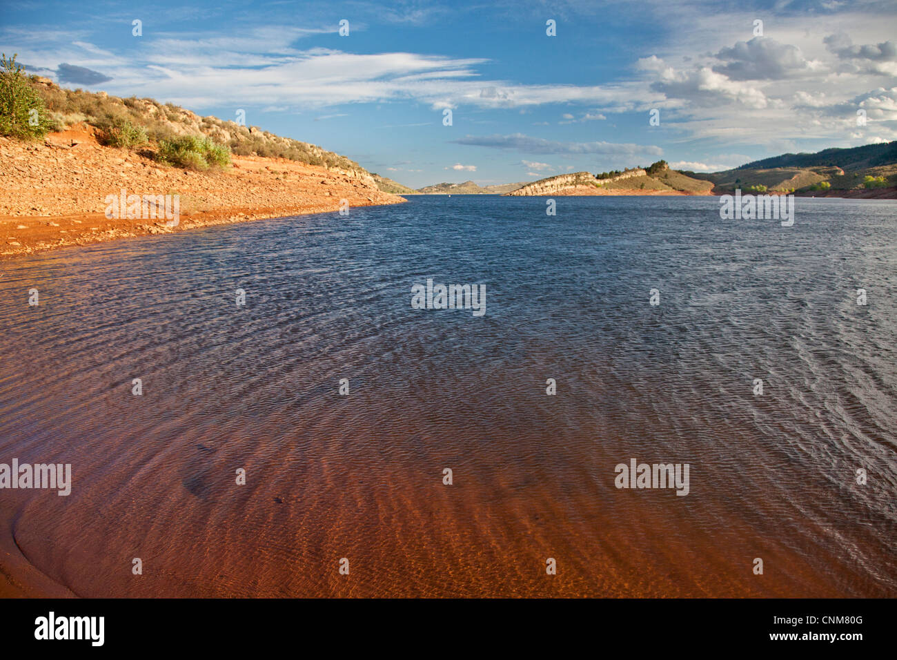 windy mountain lake Horsetooth Reservoir near Fort Collins, Colorado