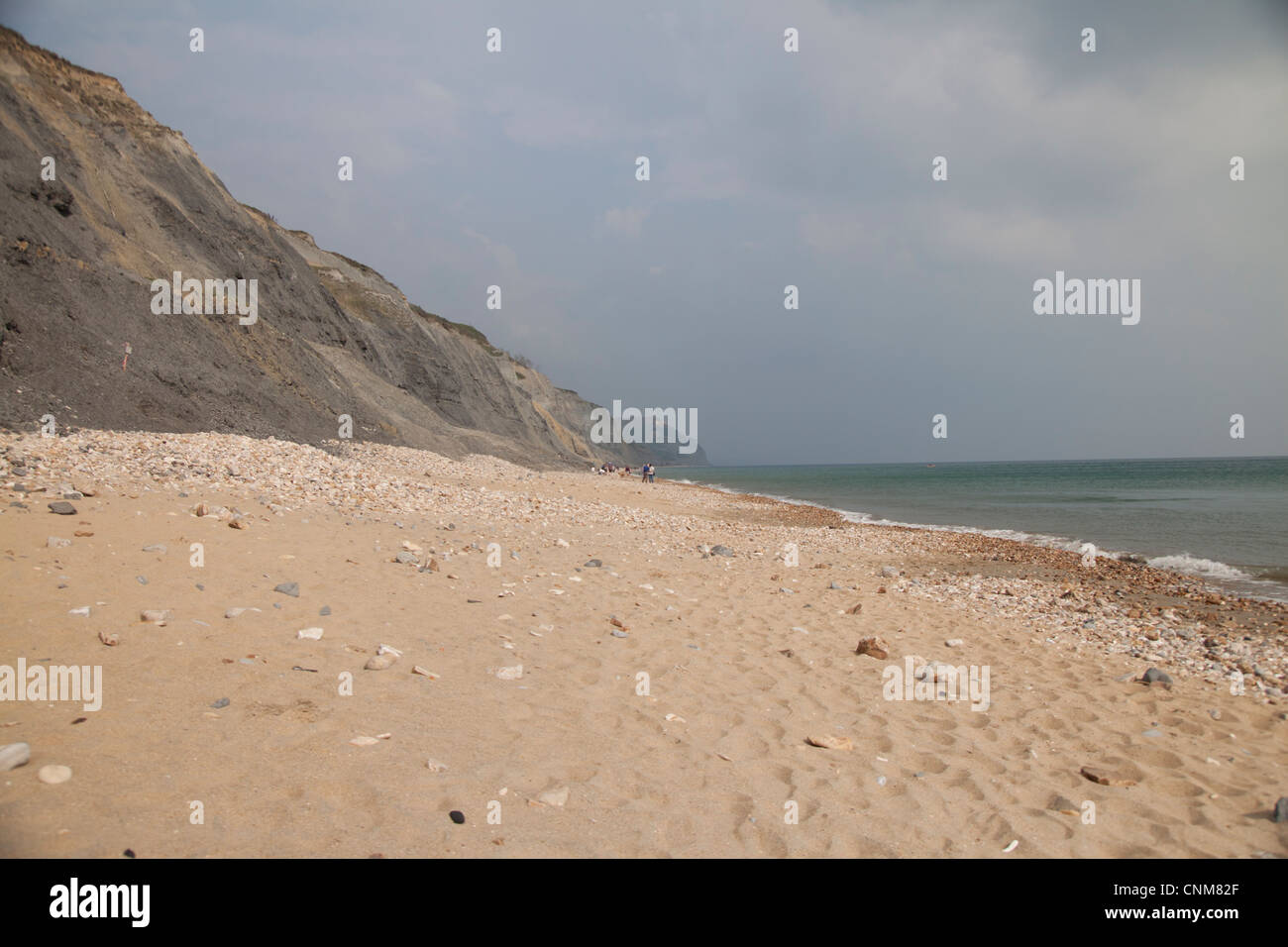 Lyme Regis beach along the Jurassic Coast of Dorset, UK. Stock Photo