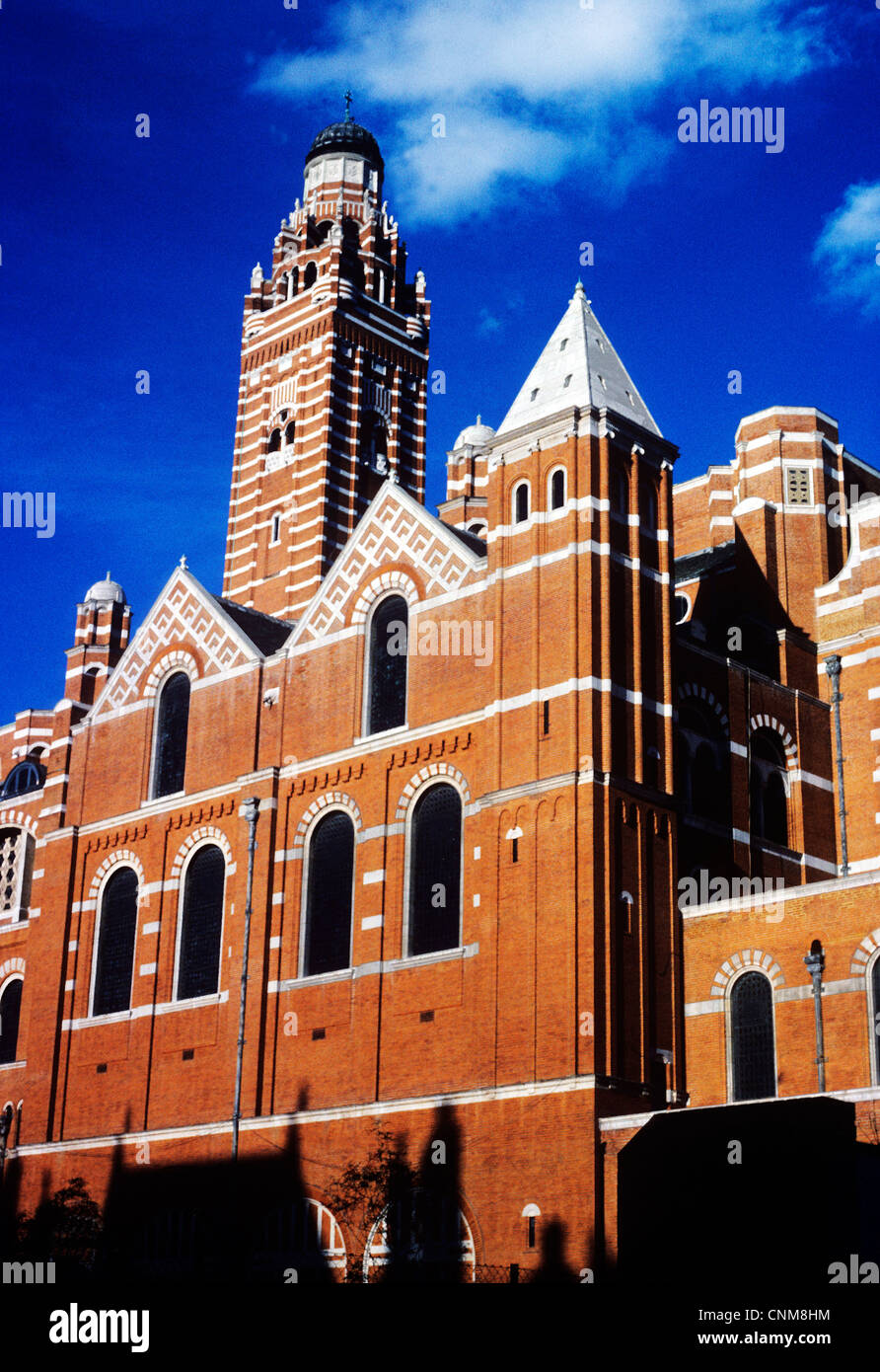 Westminster Cathedral London England UK English Roman Catholic cathedrals Victoria red brick Victorian building Stock Photo