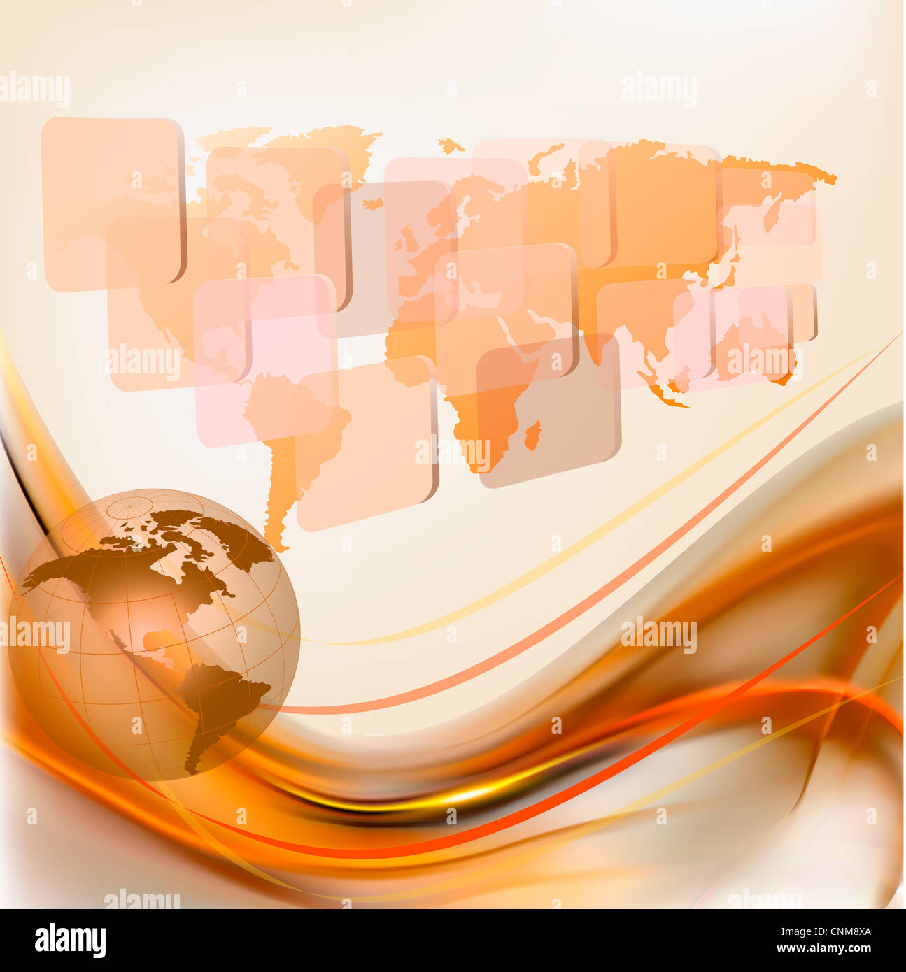 Business elegant abstract background with globe and world map Stock ...