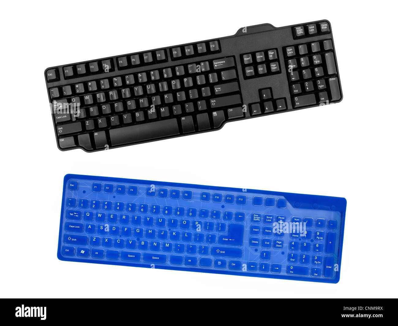 A plastic keyboard against a white background Stock Photo Alamy
