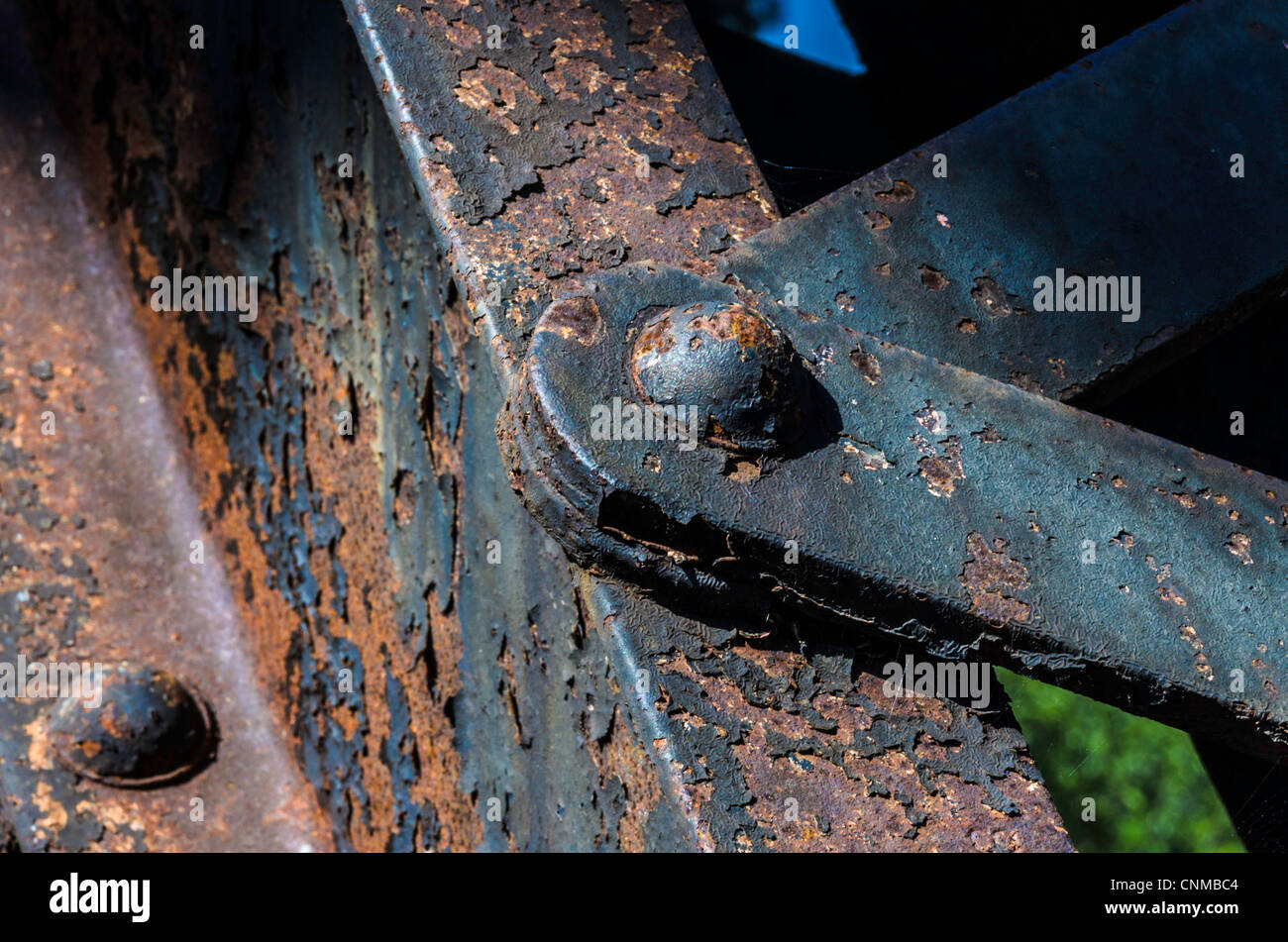 Rusty rivets on a bridge Stock Photo Alamy