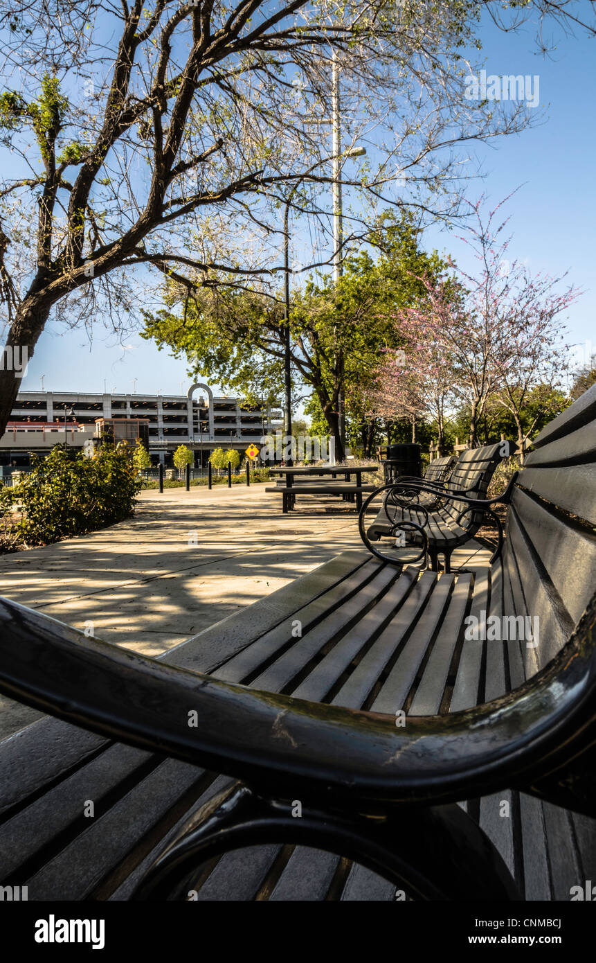 Park bench. Stock Photo