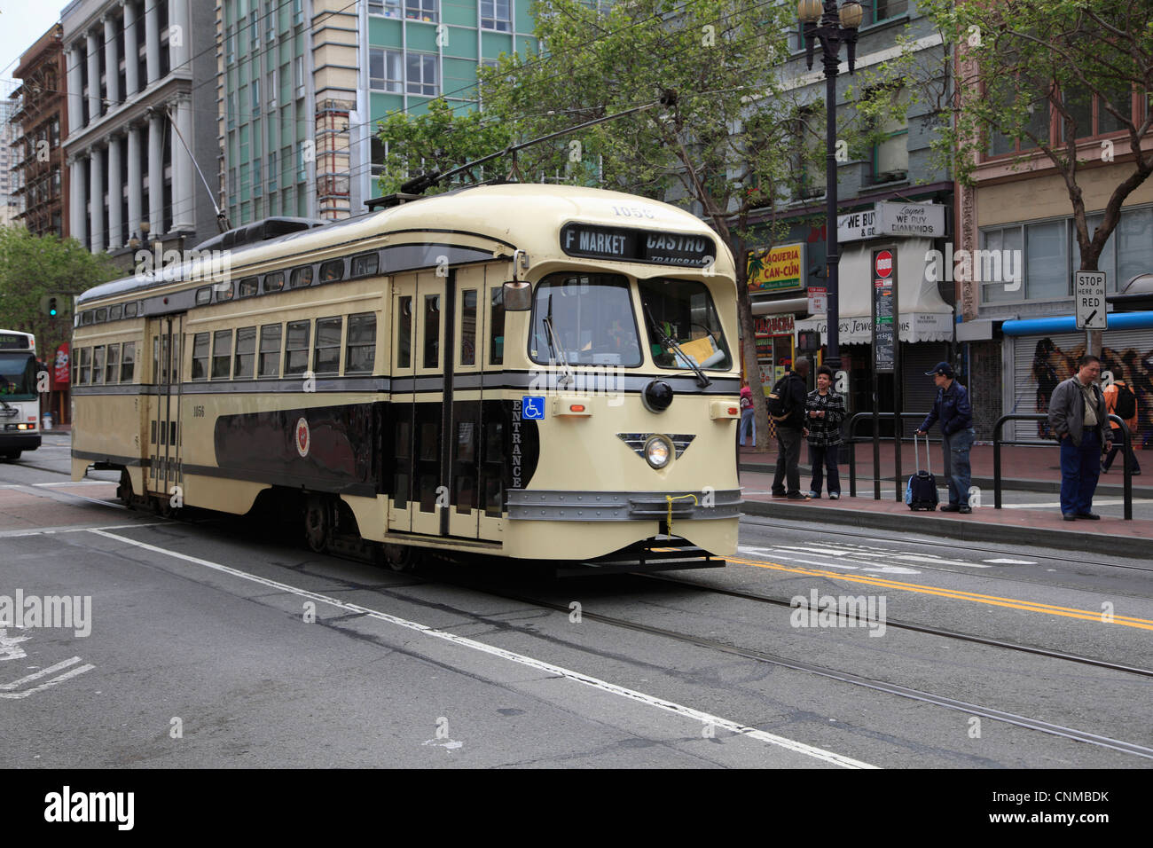 Streetcar Trolley, Vintage F Line, Market Street, San Francisco