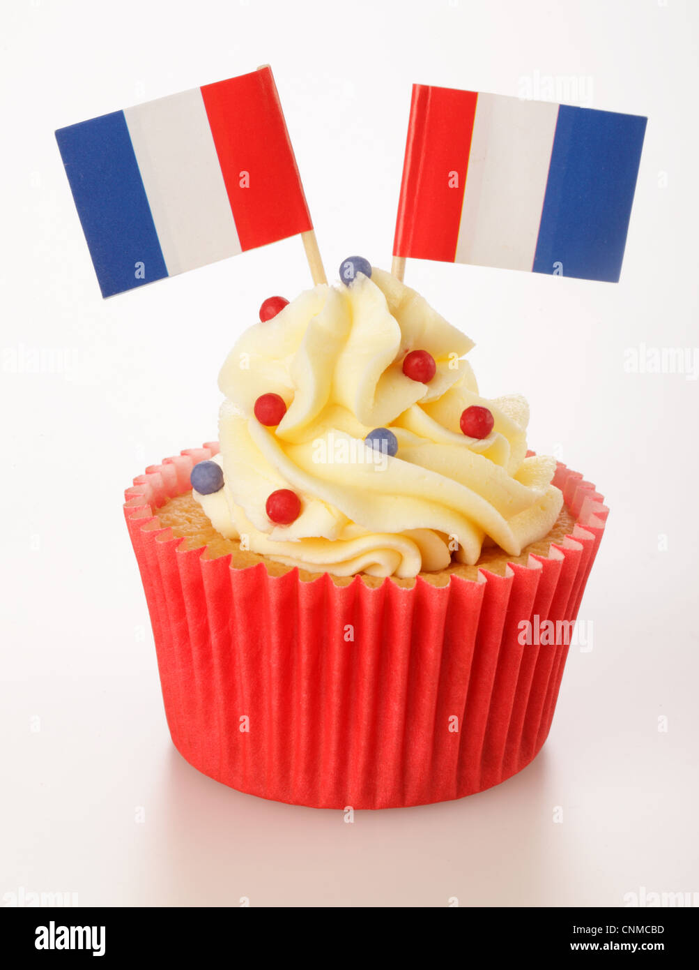 FRENCH FLAG CUPCAKE Stock Photo Alamy