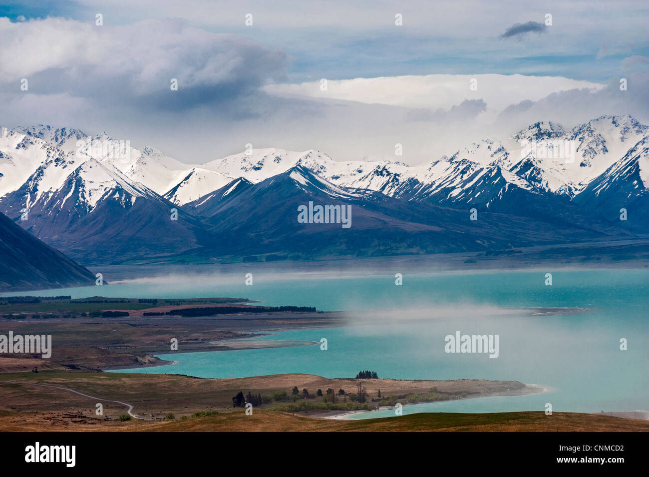 Lake Tekapo, the blue lake. New Zealand South Island Stock Photo - Alamy