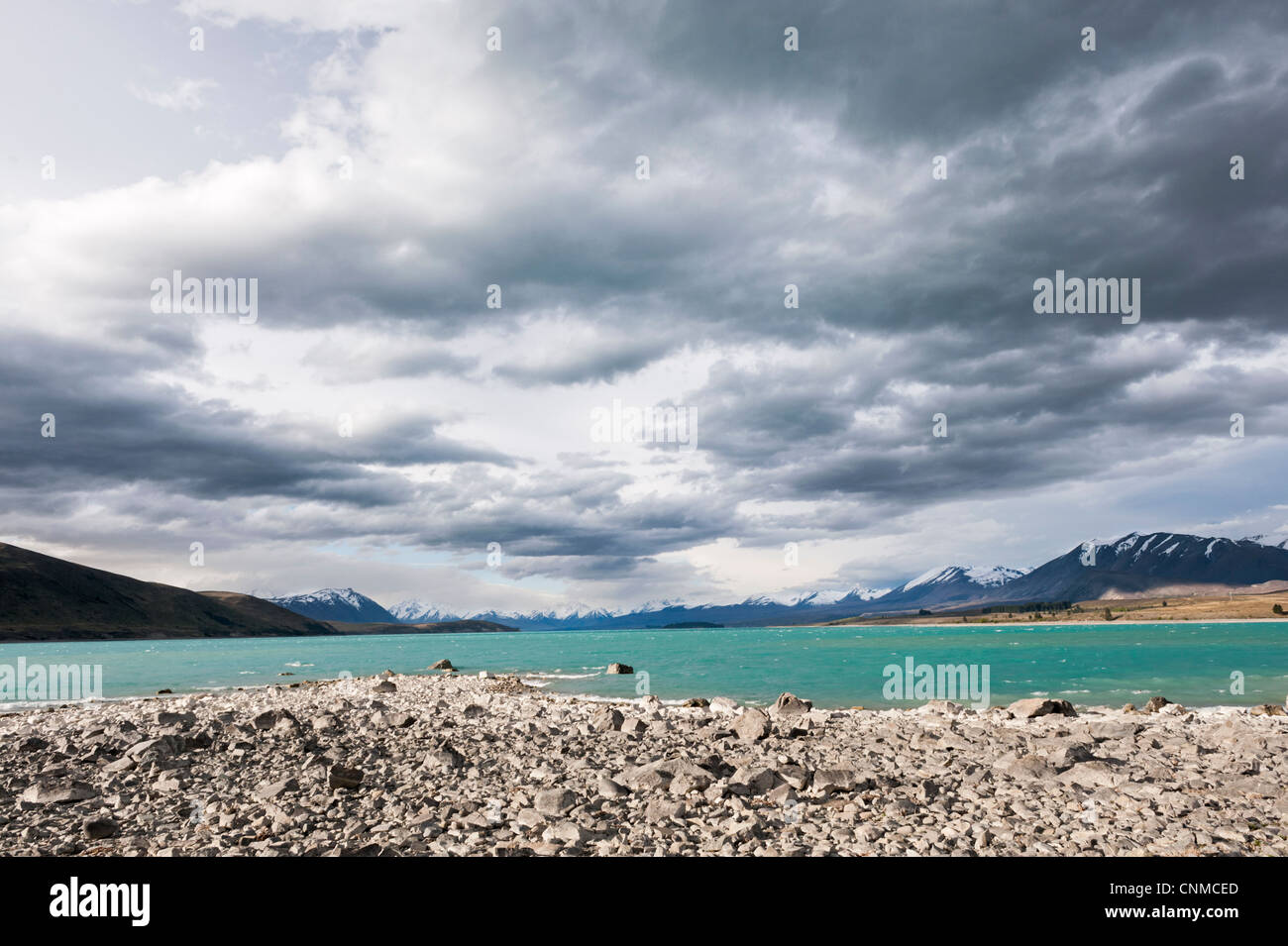 Lake Tekapo, the blue lake. New Zealand South Island Stock Photo - Alamy