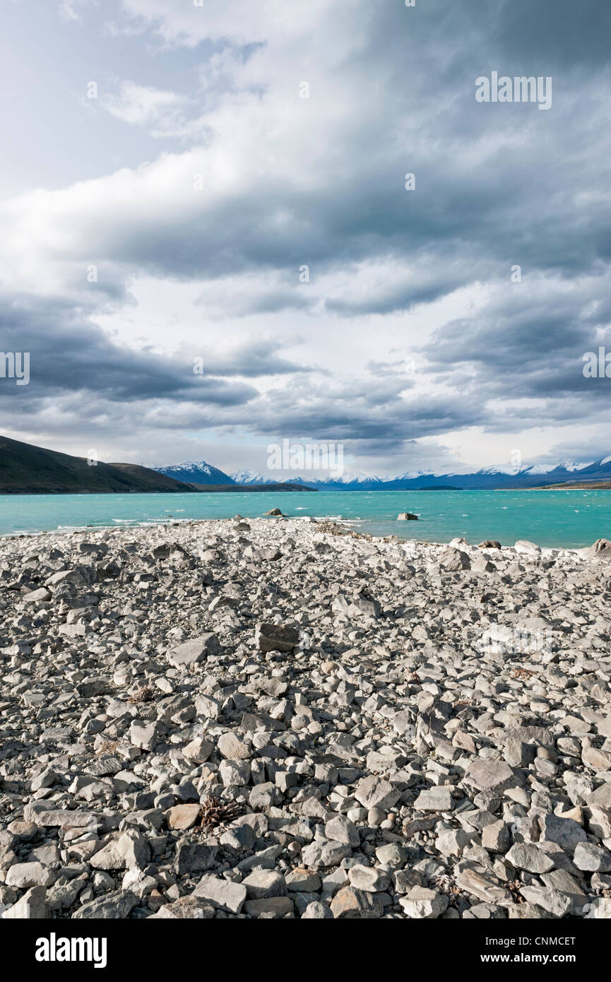 Lake Tekapo, the blue lake. New Zealand South Island Stock Photo - Alamy