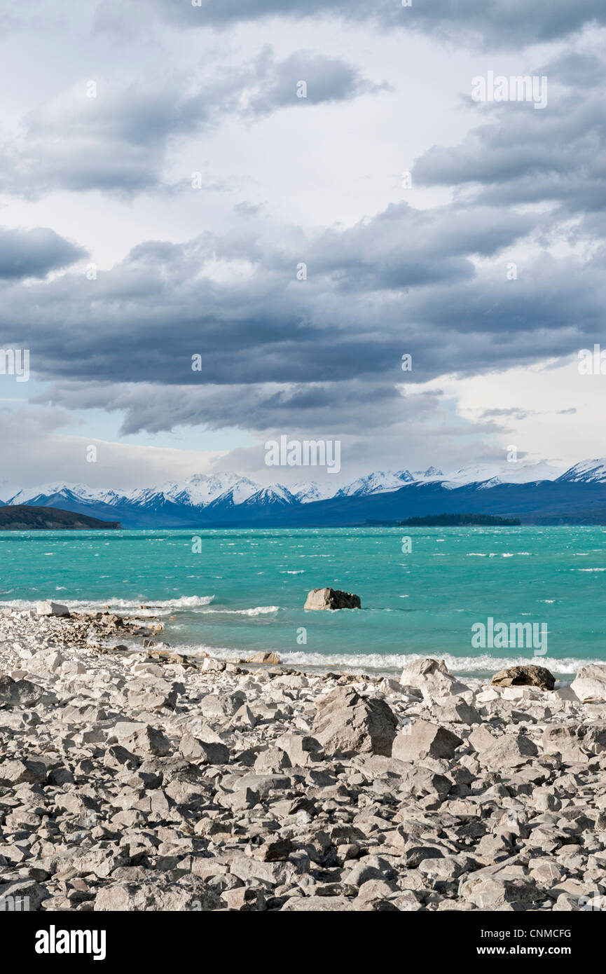 Lake Tekapo, the blue lake. South Island, New Zealand Stock Photo - Alamy