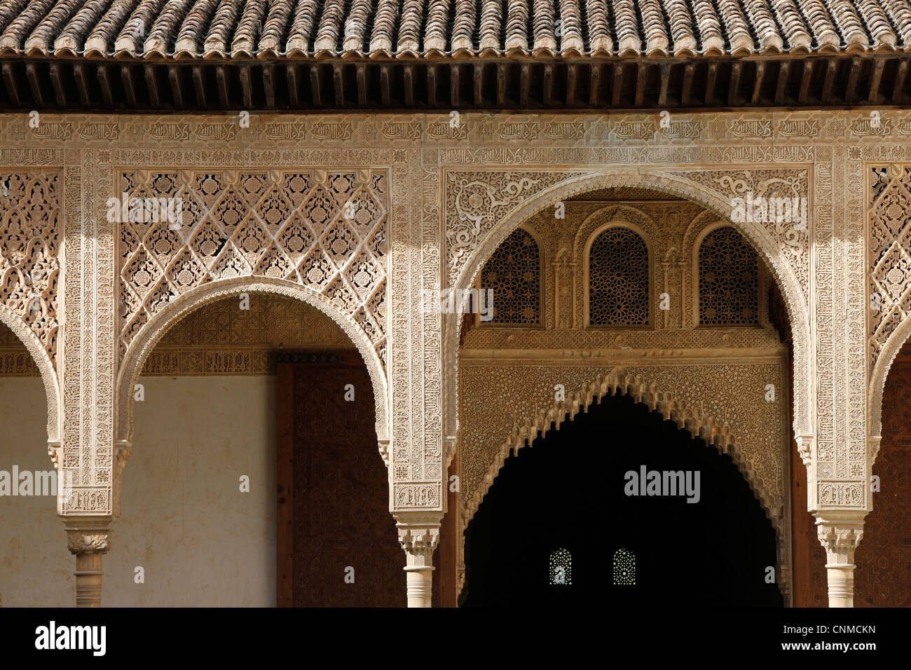 Patio de Arrayanes, Palacio de Comares, Nasrid Palaces, Alhambra, UNESCO World Heritage Site, Granada, Andalucia, Spain, Europe Stock Photo