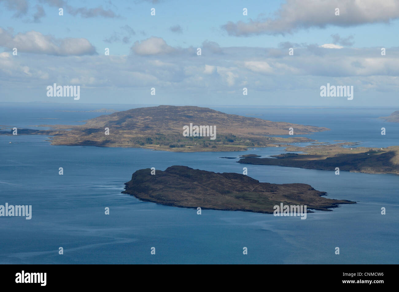 Eorsa and Ulva from Beinn Fhada, Mull Stock Photo