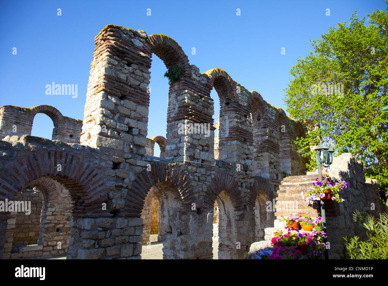 Ruins of St. Sofia Church, Nessebar, Bulgaria, Europe Stock Photo