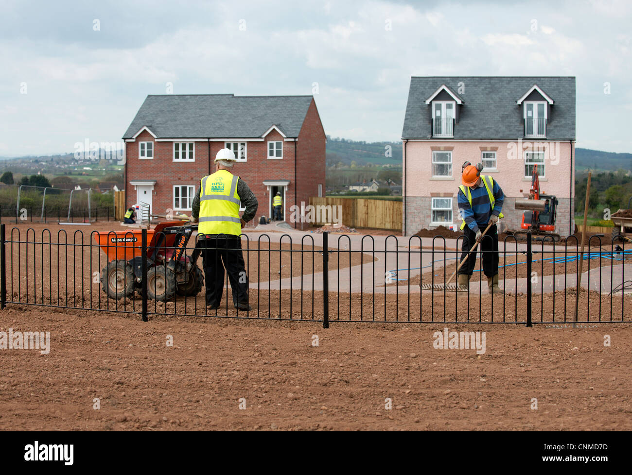 The construction of new homes at Cranbrook, the new community