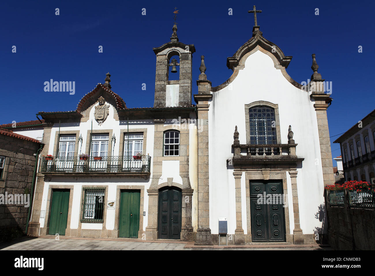 The late 18th century Pombaline-style Pacos do Concelho prison, Minho, Portugal, Europe Stock Photo