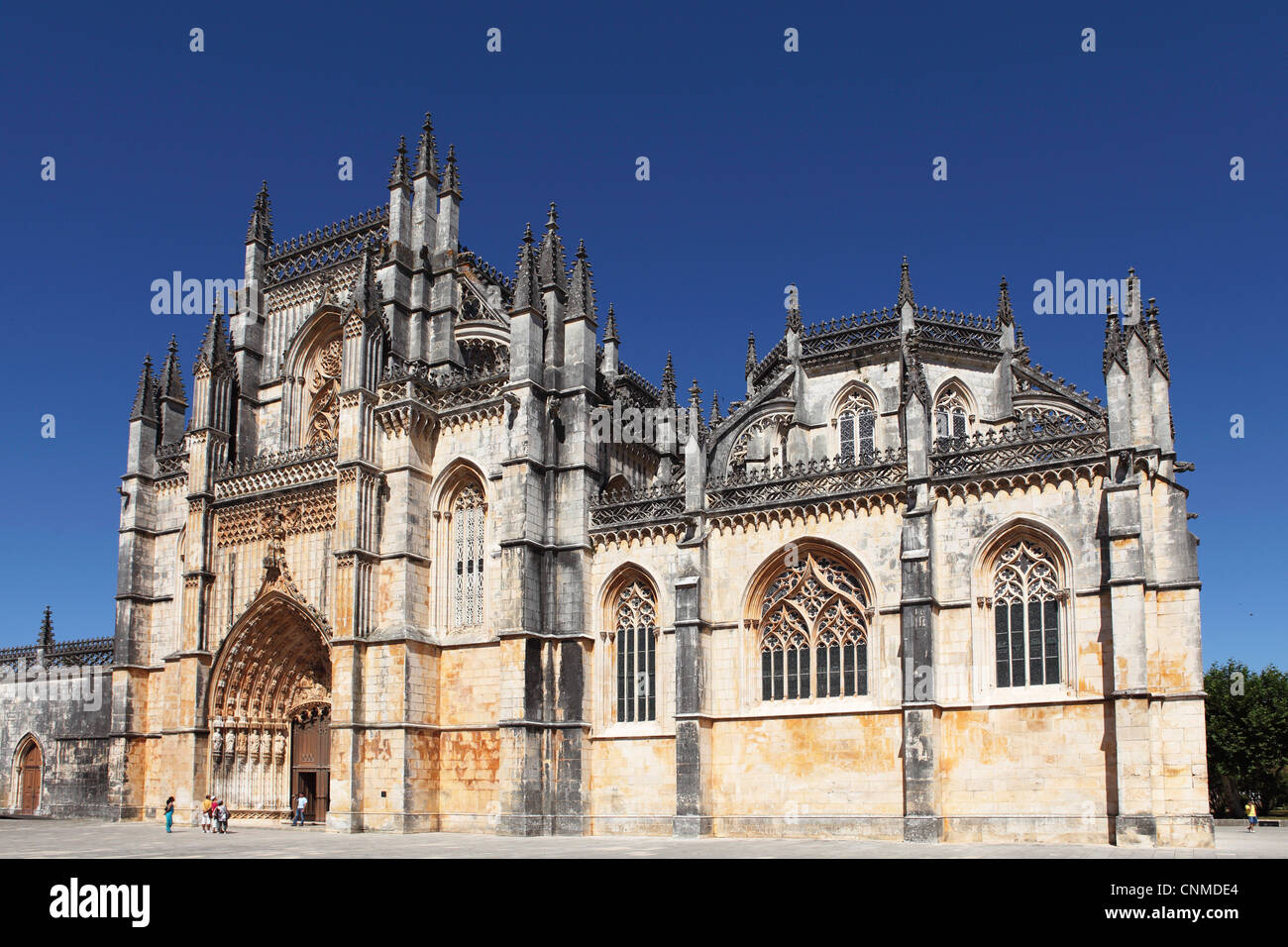 The Gothic-Manueline style Batalha Abbey (Mosteiro de Santa Maria da Vitoria), Estremadura, Portugal, Europe Stock Photo