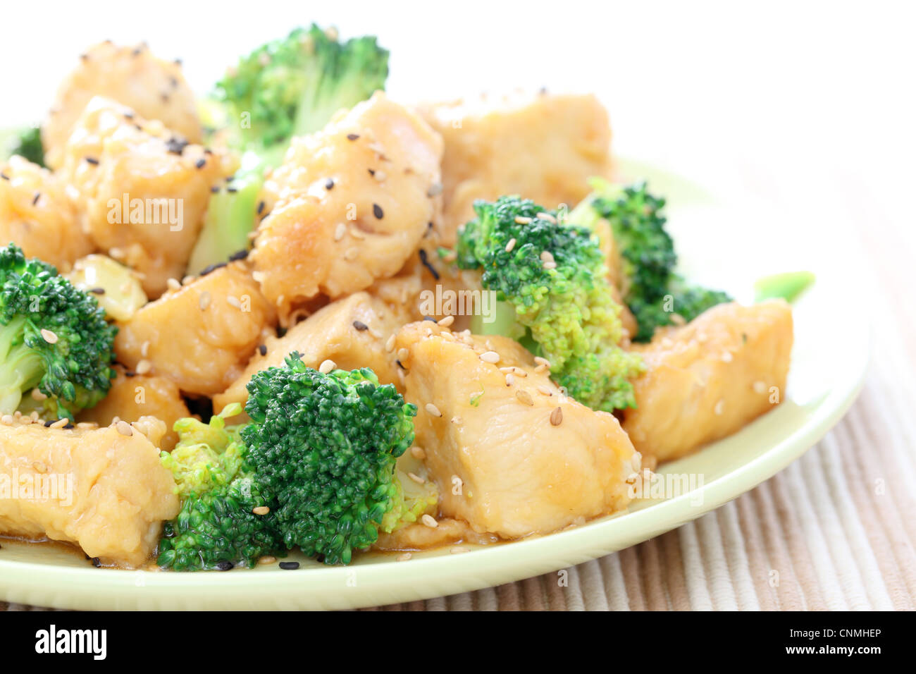 Closeup of sesame chicken Stock Photo Alamy