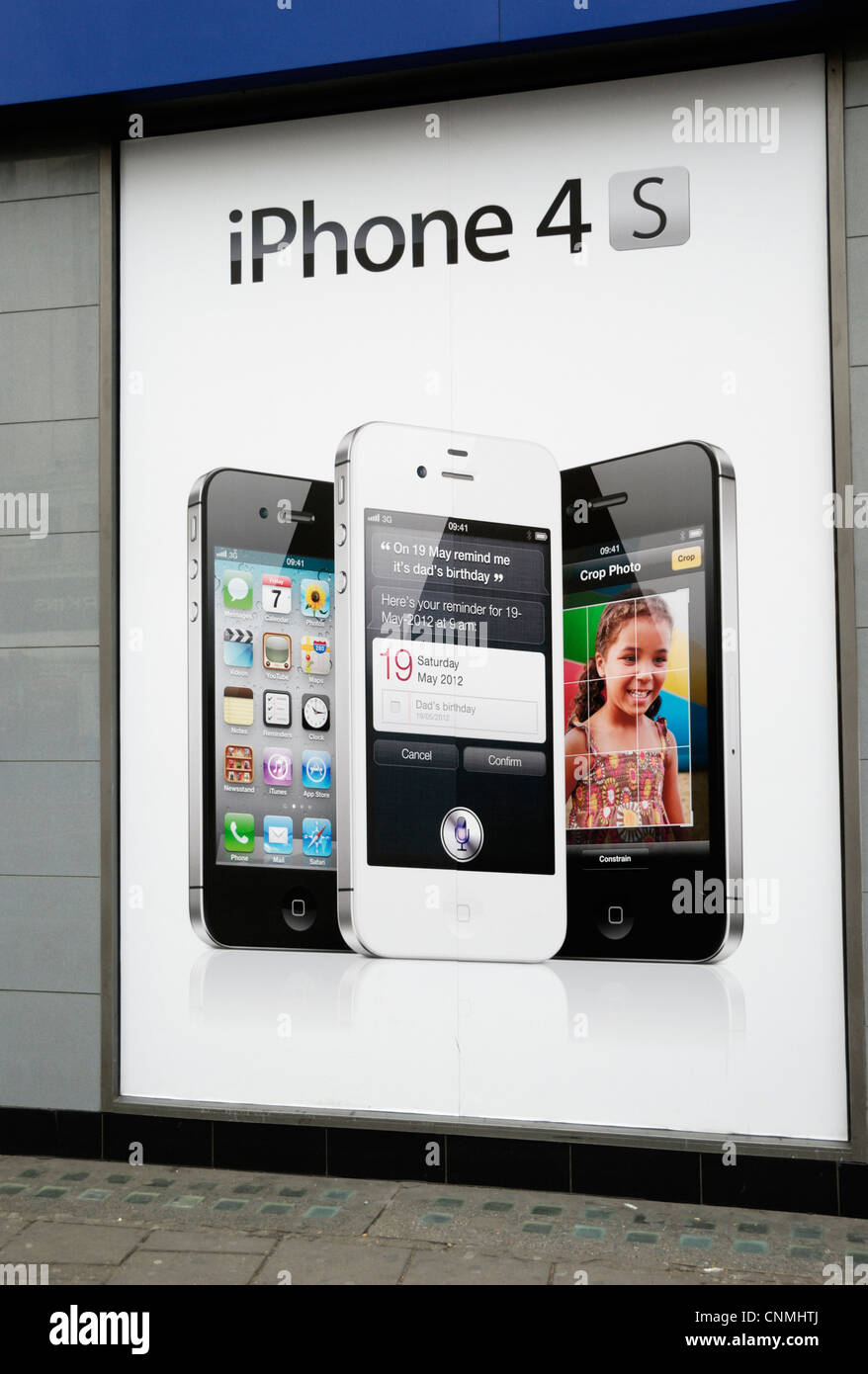 Poster advertising the iPhone 4s Stock Photo
