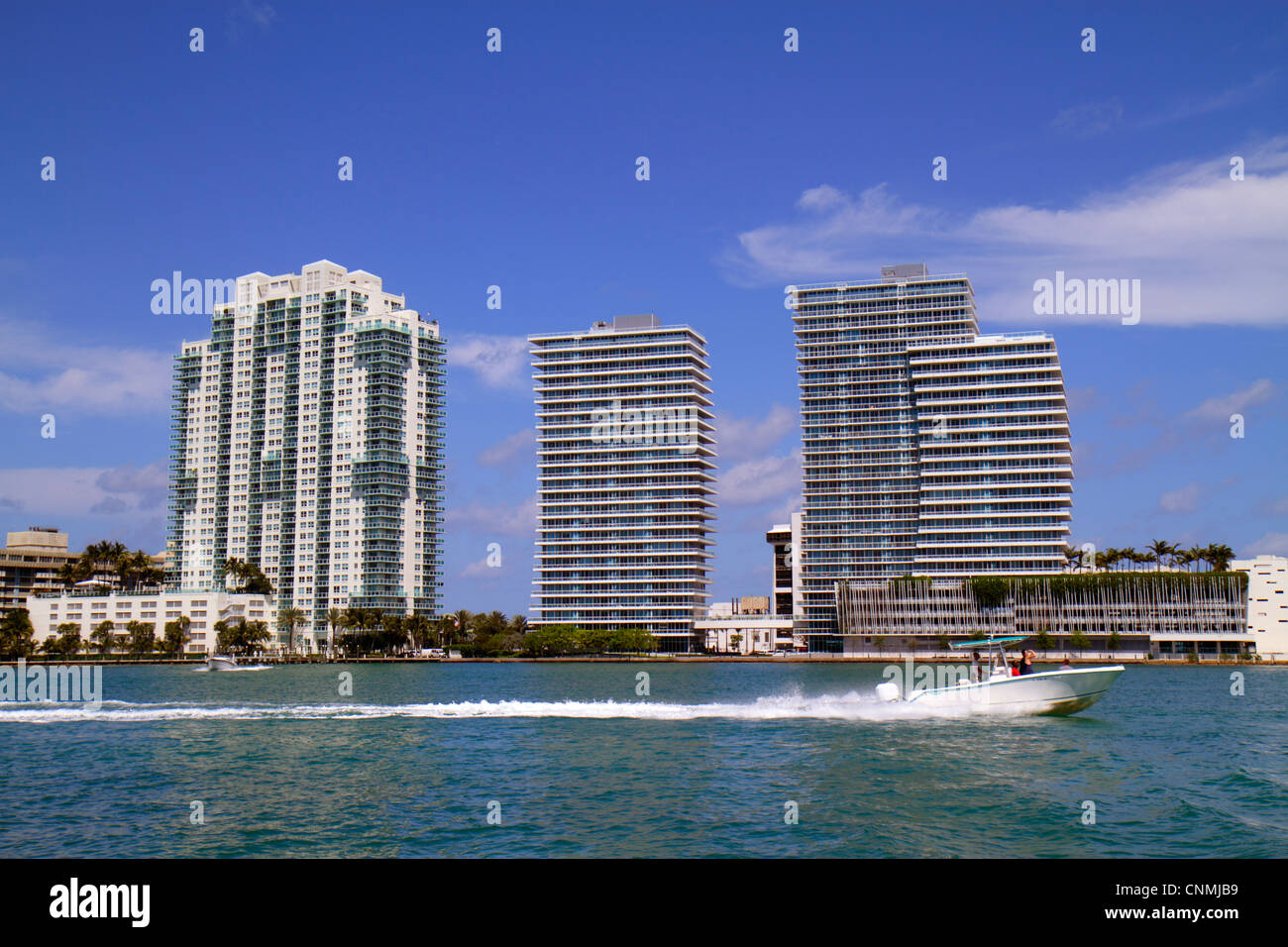 Image showcasing Miami Beach Florida,Biscayne Bay water,Miami Beach,Marina,high rise ...