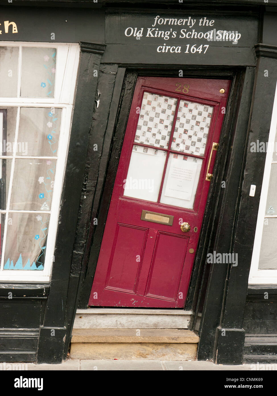Old King S School Shop With Crooked Red Door And Windows To