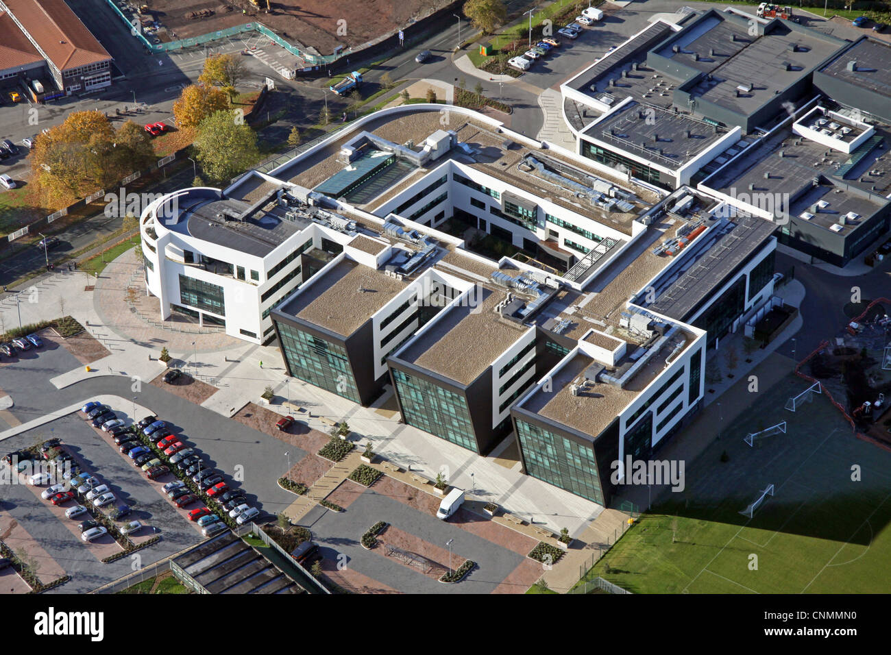 aerial view of Newcastle under Lyme College Stock Photo Alamy