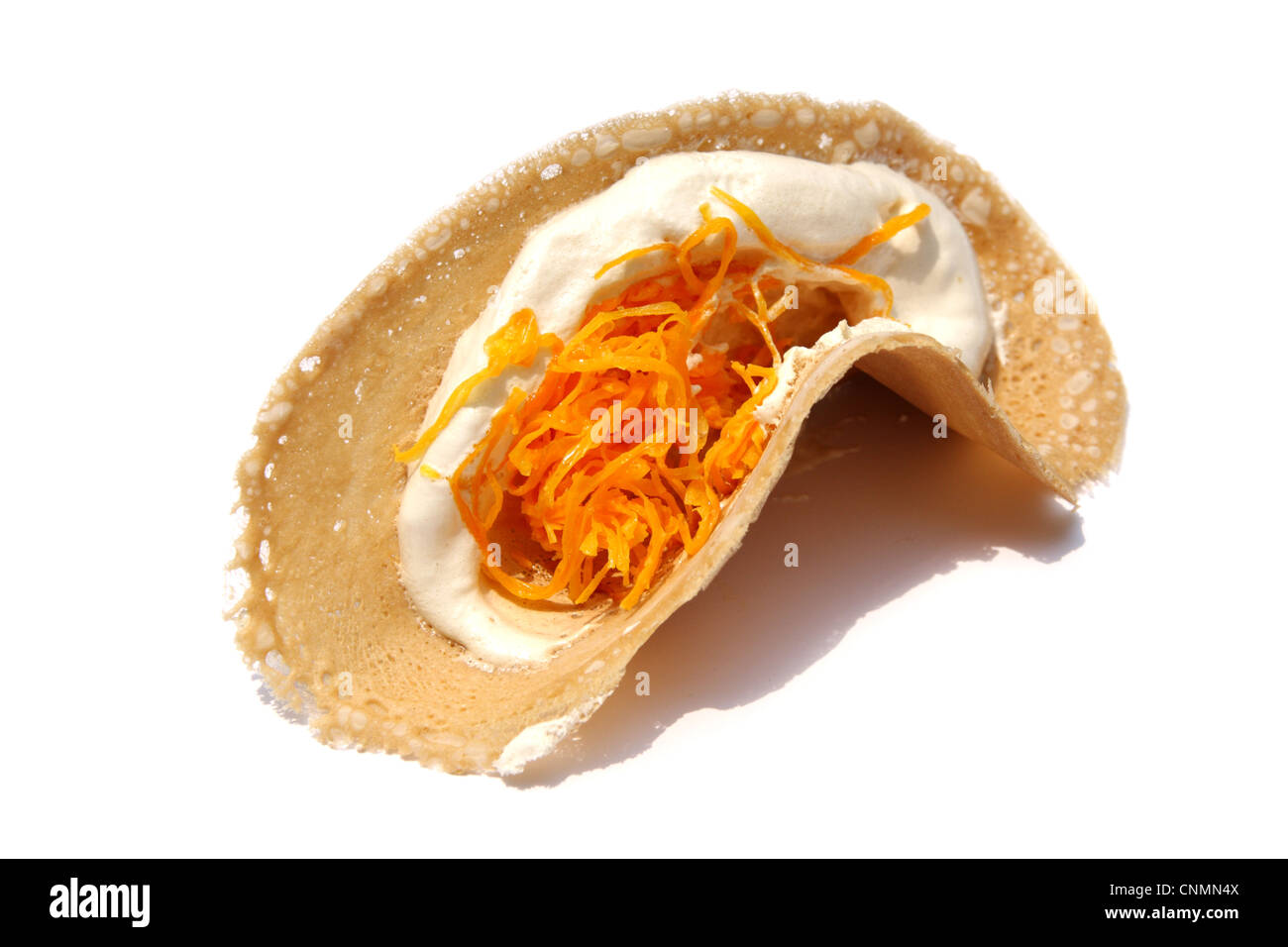 Thai dessert , Khanom Buang , (Thai Crispy Pancakes Stock Photo Alamy