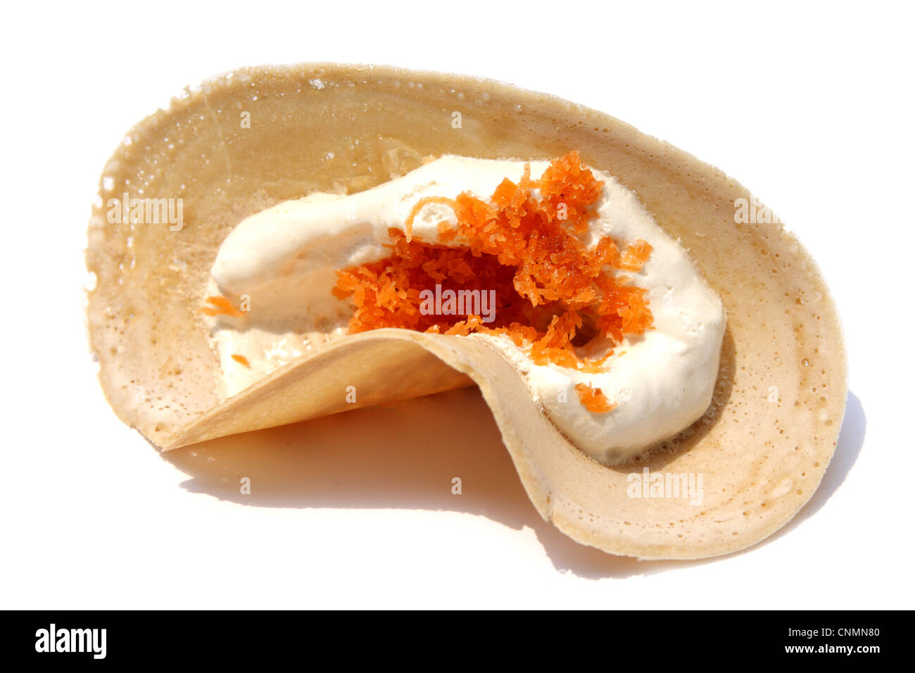 Thai dessert , Khanom Buang , (Thai Crispy Pancakes Stock Photo Alamy