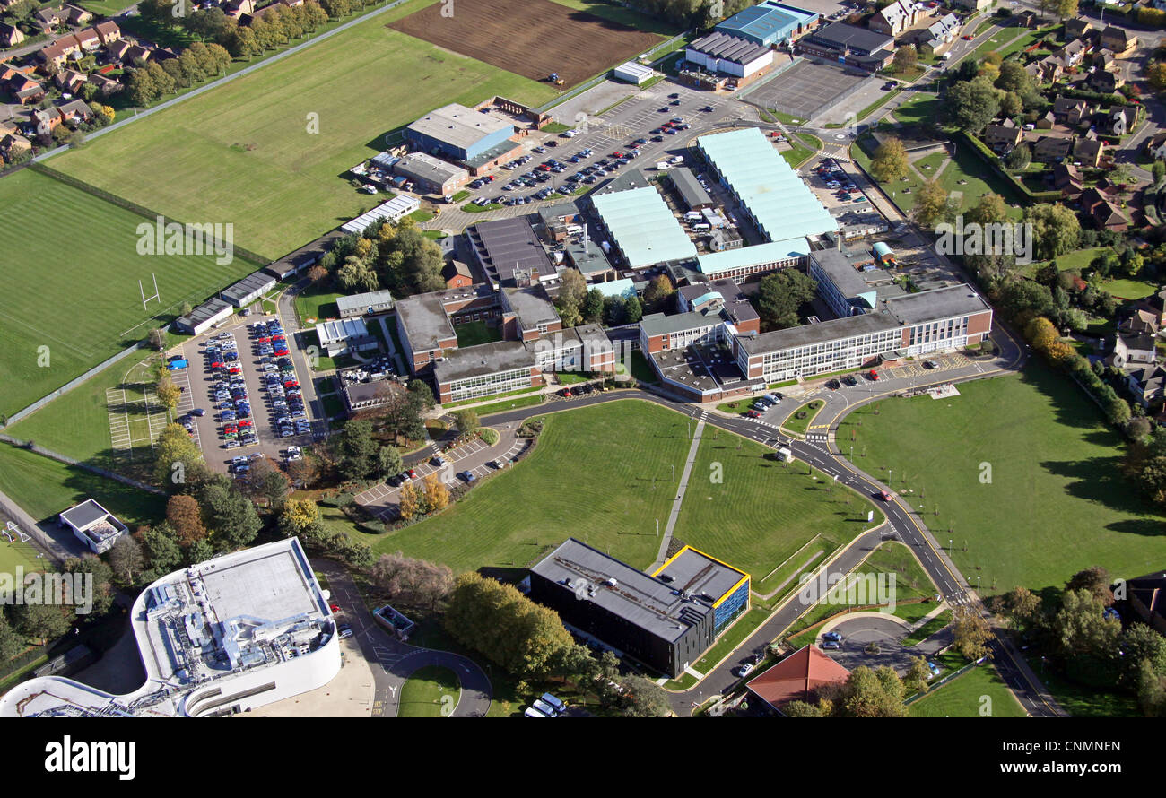 aerial view of Peterborough Regional College Stock Photo