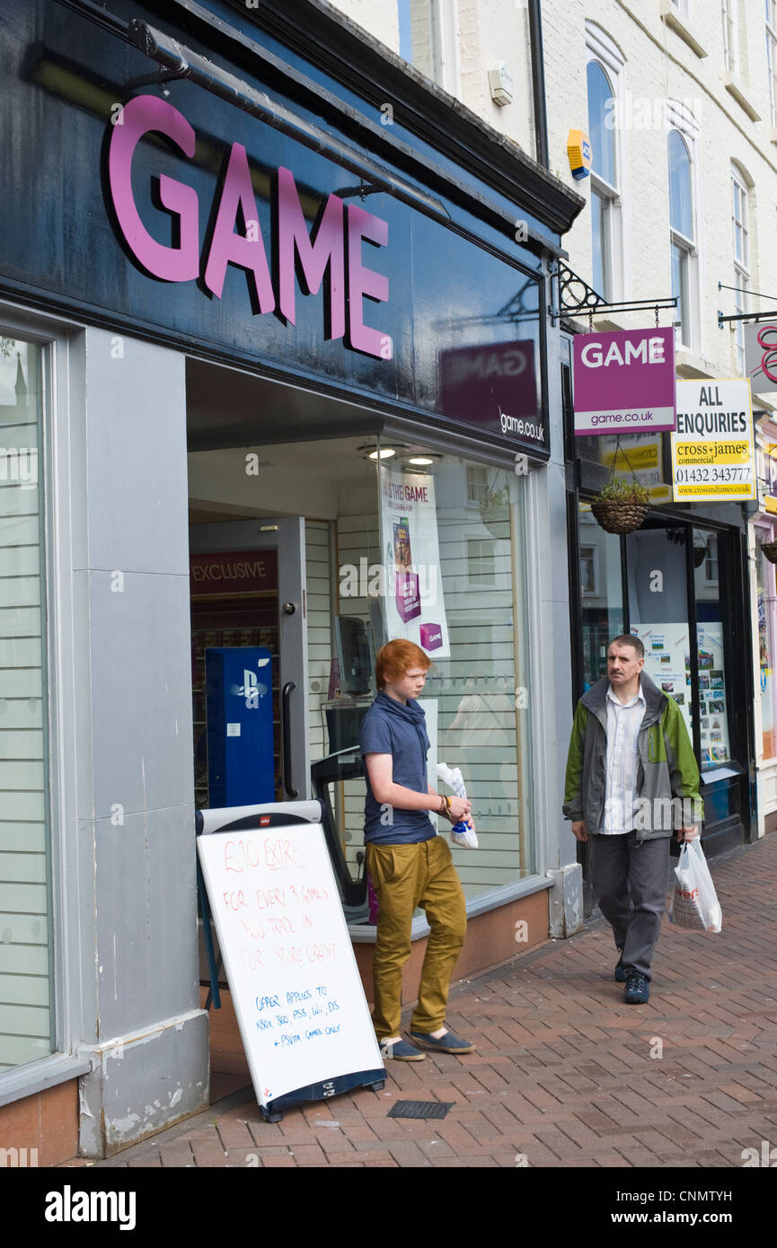 GAME store city centre of Hereford Herefordshire England UK Stock Photo