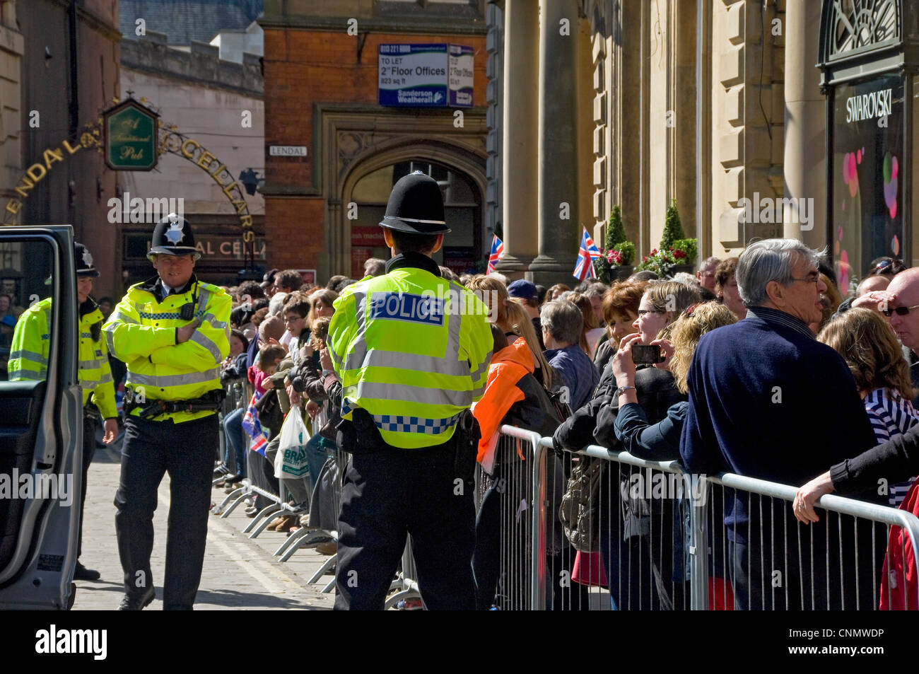 Police officers officer on duty working York North Yorkshire England UK United Kingdom GB Great Britain Stock Photo