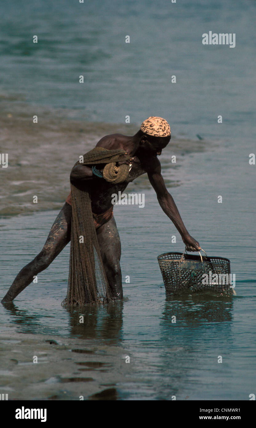 Gambia Native Fisherman / Gambia Stock Photo