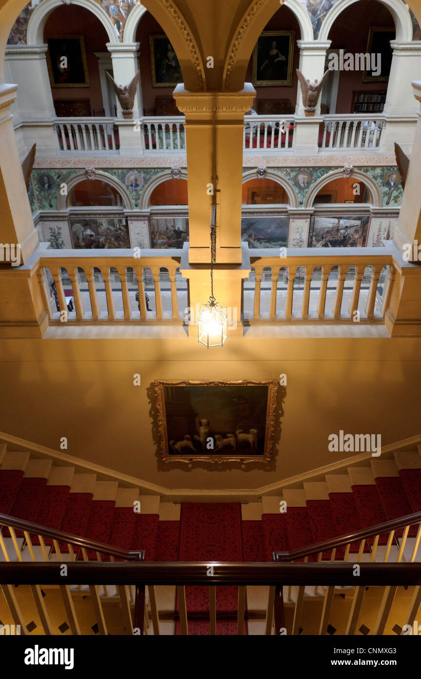 Wallington Hall Northumberland Uk Interior Stairs And