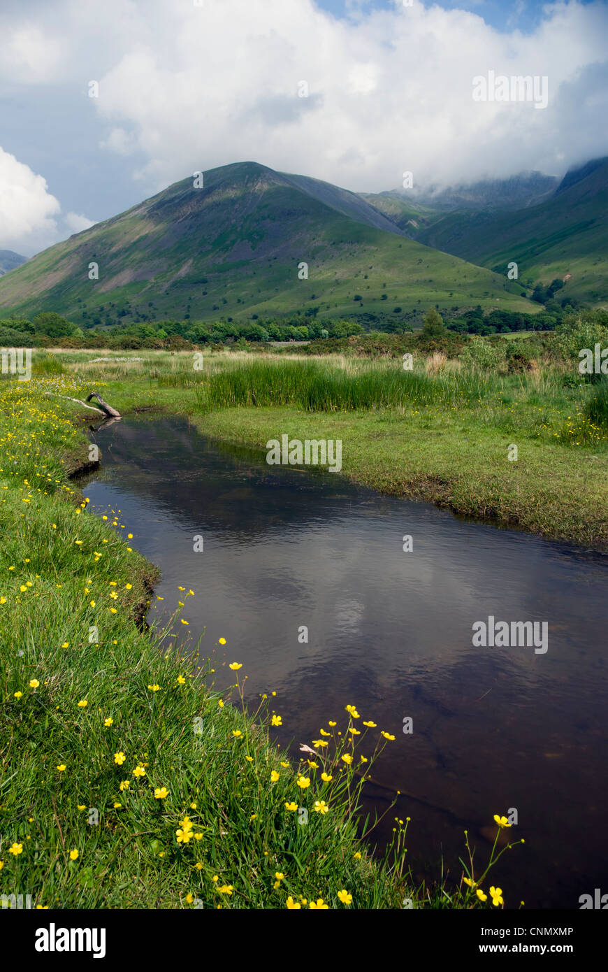 Portrait photograph of Scafell in the Lake District National Park Stock Photo